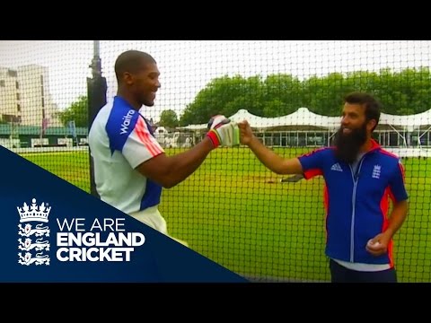 Moeen Ali Meets Anthony Joshua - We Are England Cricket