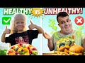 Esenya_miss Teaches Dad Healthy Food 😂🍎 | Funny Kids Video | Smart World
