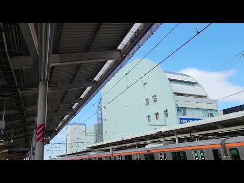 吉川駅にて､1番線 各駅停車 府中本町行きの予告放送(津田さん)Yoshikawa In JōbanAtos Eiji Tsuda #1