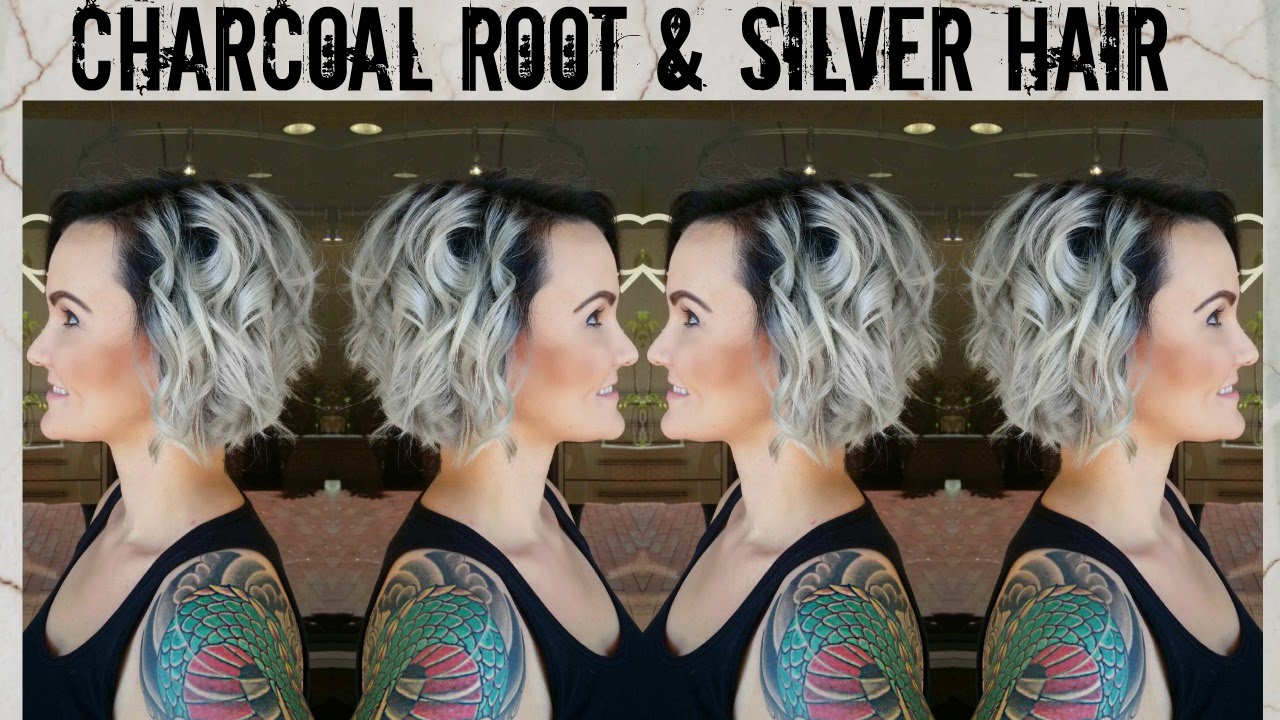 Charcoal Roots Silver Hair Color Tutorial