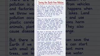 Saving the Earth from Pollution | Environmental