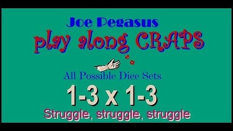 1-3 x 1-3 Dice Set Hard Table