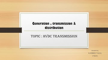 HVDC TRANSMISSION SYSTEM