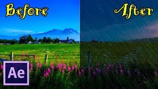 After Effects TUTORIALS - Day to Night & Sunny to Rainy @TaraArtsMovie