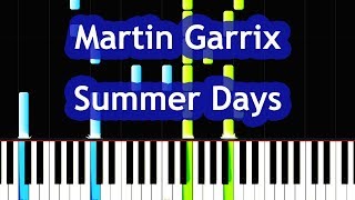 Martin Garrix -  Summer Days Piano Tutorial