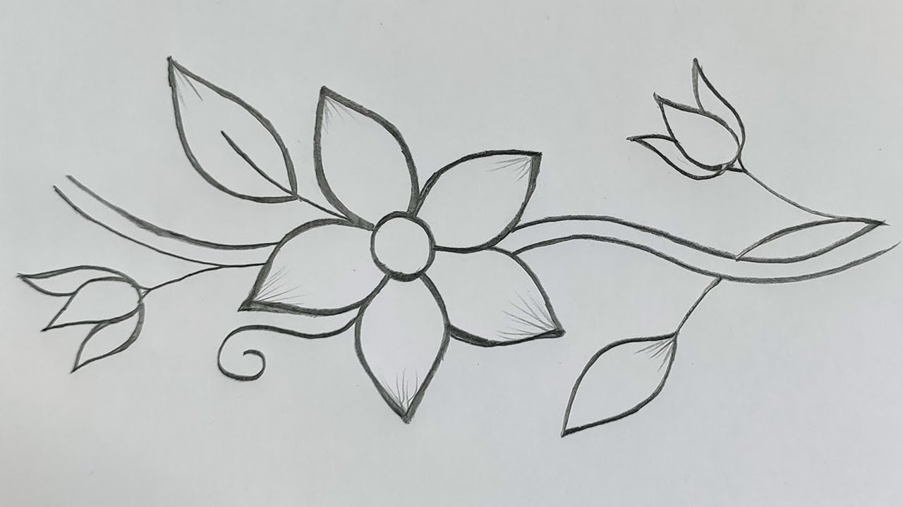 sketch flower design