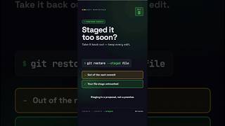 GIT RESTORE STAGED EXPLAINED | Remove a File From the Next Commit #git #shorts #coding #programming