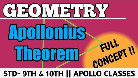 Apollonius Theorem | Triangles | CBSE Maths Std- 9th & 10th | Apollo CBSE | #triangle