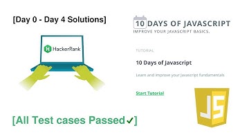 HackerRank 10 Days of JAVASCRIPT |  [Day 1 - Day 4] Solutions