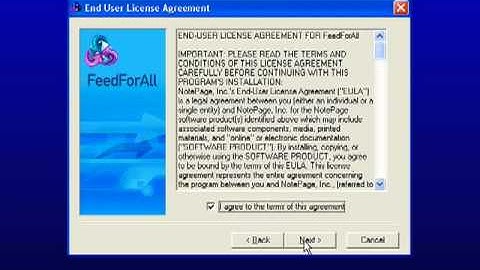 FeedForAll RSS Software Installation