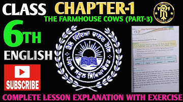 6th Class English Lesson -1 (Part-3) | The Farmhouse Cows | PSEB | Full Lesson Solved Exercise | 📚🖋📖