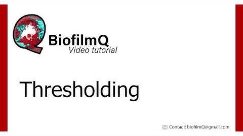BiofilmQ Tutorials - 2.2.3 Thresholding