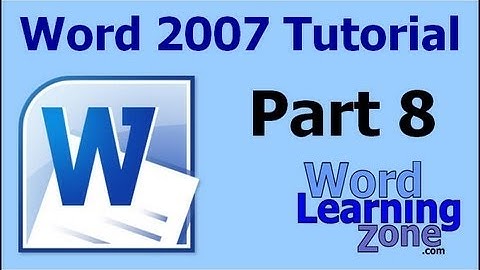 Microsoft Word 2007 Tutorial - part 08 of 13 - Editing Text 3