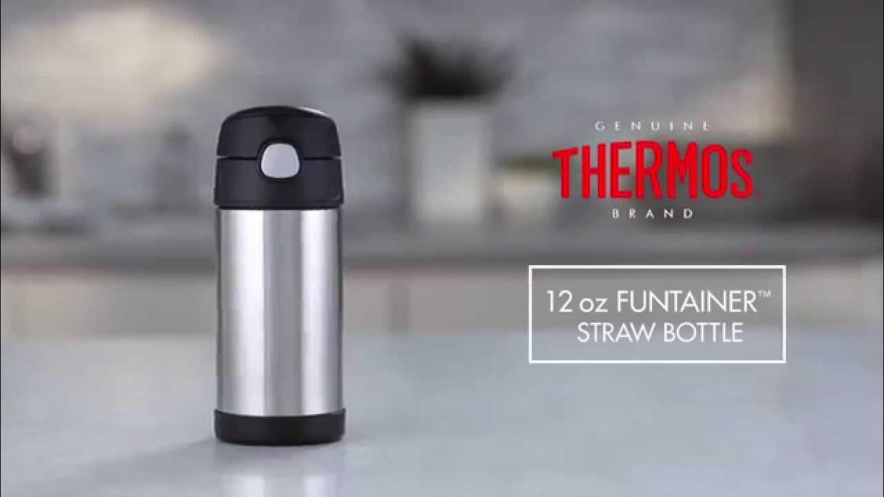 Thermos 12 oz Funtainer Insulated Stainless Steel Straw Bottle