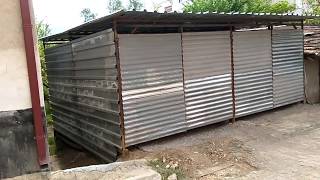 Garaj Yapımı Iki Araçlık Profil Ve Sac Kullanarak Güzel Bir Garaj Yaptık