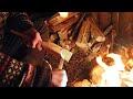 Welcome to the winter cabinrelaxing bushcraft in my forest shelter full version