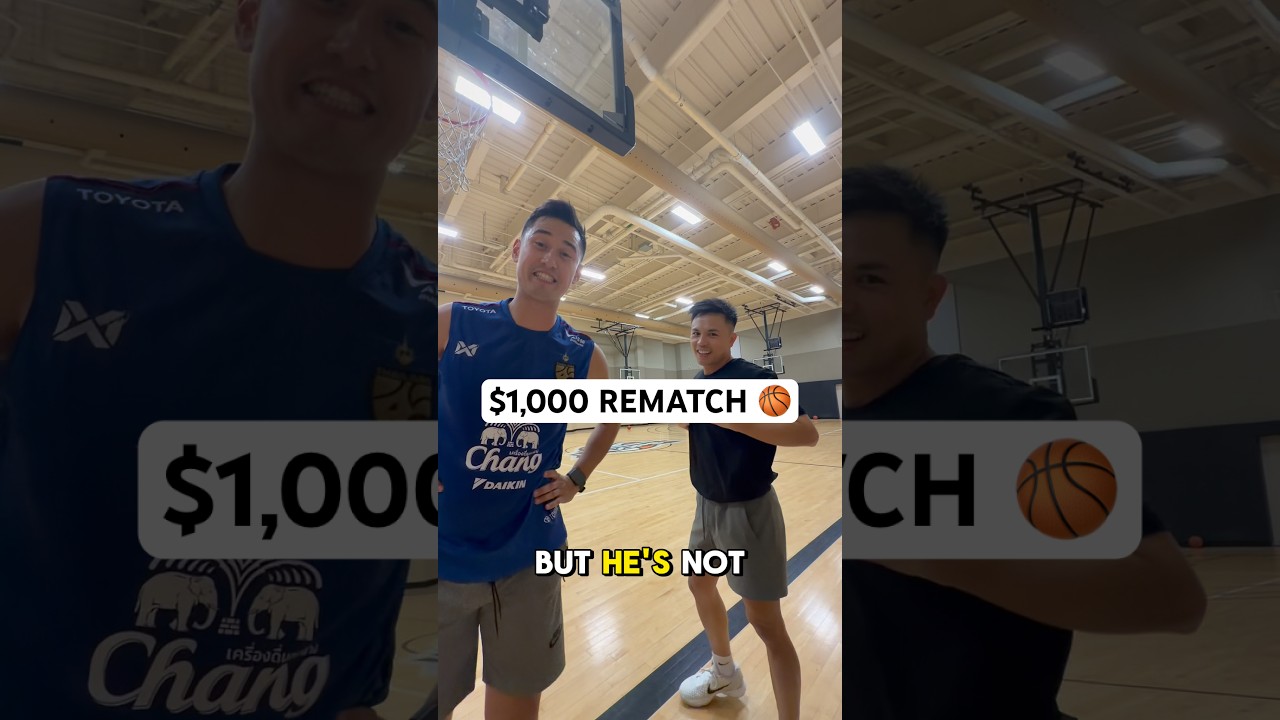 Конкурс на 3 очка с призом в 1000 долларов за матч-реванш 🏀 Подписывайтесь, чтобы получать больше...