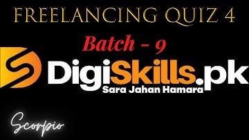 Freelancing Quiz 4 Batch 9 2021 Digiskills Freelancing quiz no 4 batch 9 Freelance earning course