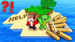 JJ and Mikey Survive 100 DAYS On An ABANDONED Island in Minecraft - Maizen