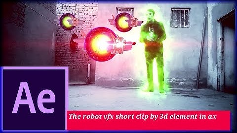 The Robot 3d element after efdect vfx