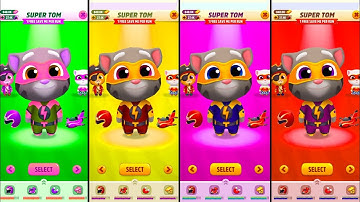 Talking Tom Gold Run 4x Super Tom Colors Reaction Android Gameplay