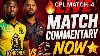 JAMAICA KINGSMEN vs BARBADOS TRIDENTS | Match 4 | Commentary & Score | CPL 2026