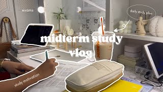 study vlog//midterms, study plan, + more