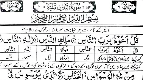 114 Surah An-Nas || Learn Quran Easy Urdu Translation || Learn Quran Live