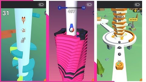 STACK BALL vs HELIX JUMP vs FIRE BALLS 3D - COMPARE GAMEPLAY 《GAMERZ TOPER》