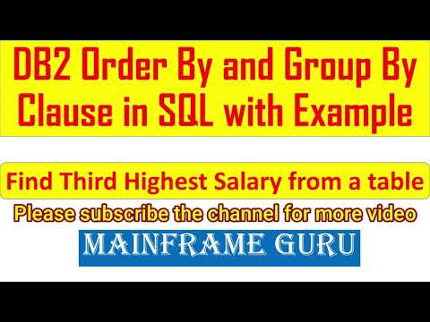DB2 Order By and Group By Clause|Find nth highest salary in SQL|Limit & Subquery|Aggregate Function