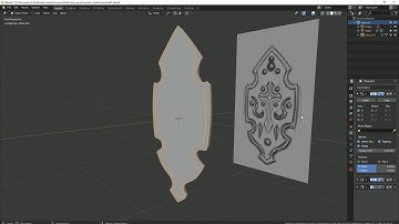 Blender 2.8 modelling shield Part 1 - high poly