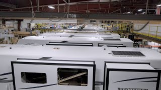 Tour Venture RV's Plant 8, where Stratus, SportTrek travel trailers and fifth wheels are made