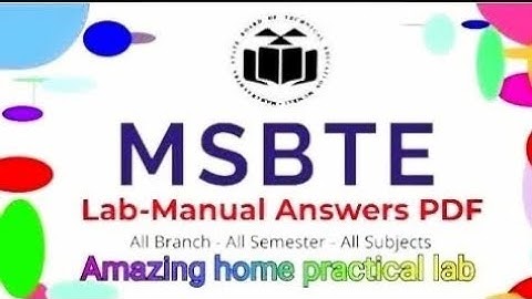 M.S.B.T.E lab Manual With Answers Pdf  All Branch-All Semester All subjects Solved Lab