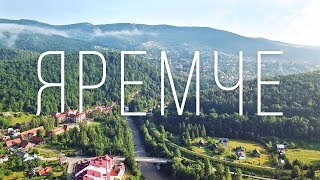 [4K] Ранок у Карпатах. Яремче з висоти пташиного польоту