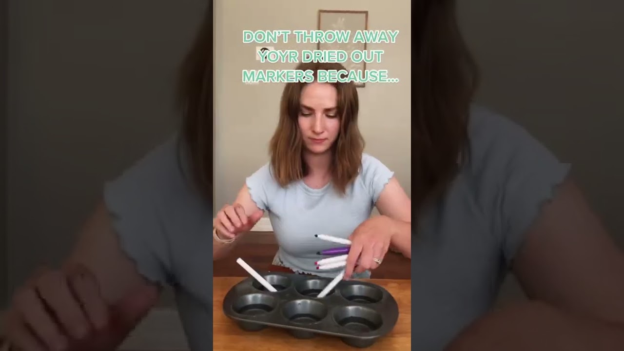 BEST MOM & DAD HACK! How to turn your dried up markers into a water colors for children! 