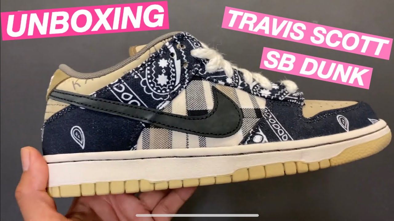 NIKE SB DUNK LOW TRAVIS SCOTT *BLACK PARACHUTE BEIGE/PETRA BROWN