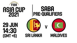 Sri Lanka v Maldives - Full Game - Group Phase - FIBA Asia Cup 2021 - SABA Pre