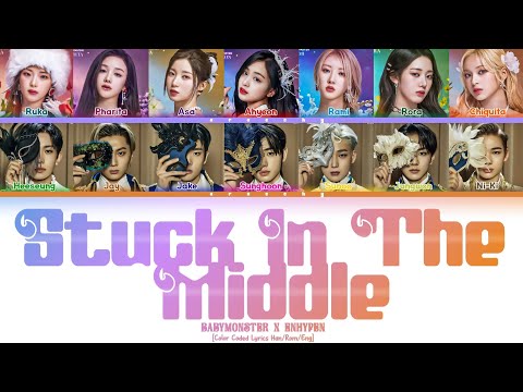 BABYMONSTER X ENHYPEN Stuck In The Middle Lyrics Color Coded Lyrics