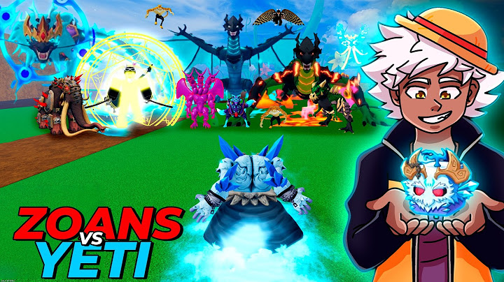 NOVA FRUTA YETI VS TODAS FRUTAS ZOANS DO BLOX FRUITS - SHARKIZIM 🐉💚