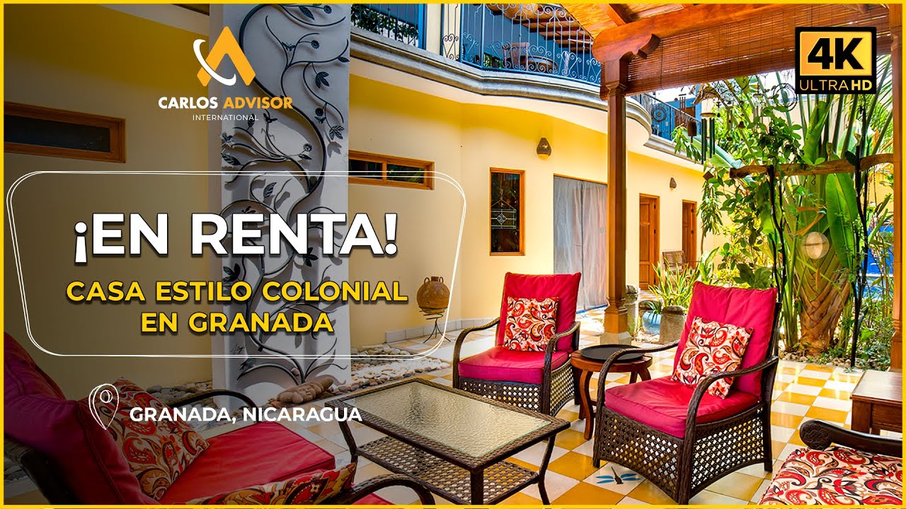 🌟 Alquila esta Casa Estilo Colonial en Granada, Nicaragua: Ideal para grupos de Amigos y Familia