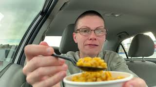 Menu meal - chicken tenders, corn, roll, homemade bleu cheese sauce from Ezell's Famous Chicken