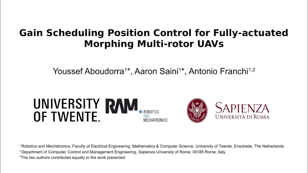 Gain Scheduling Position Control for Fully-actuated Morphing Multi ...