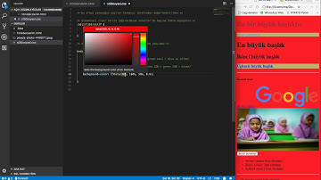 CSS Dersleri 3 CSS Renkler