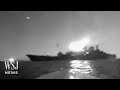 Watch: Ukrainian Naval Drone Attacks Russian Warship | WSJ News