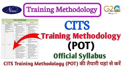 CITS Training Methodology (POT) Official Syllabus ll @VijayKaliaCITS