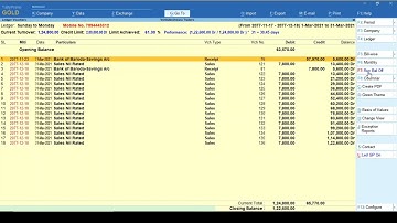 Tally Prime: Ledger Running Balance