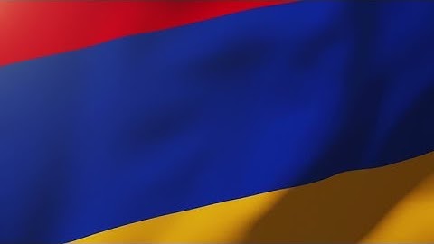 4K Armenia flag waving in the wind. Looping sun rises style. Animation loop Stock video