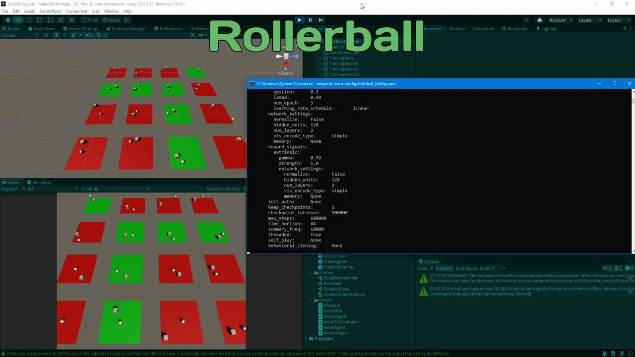 Deep Reinforcement Learning for training agents with Unity ML-Agents Toolkit