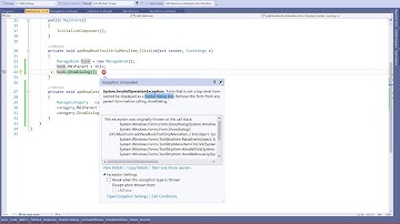 Fix :  form that is not a top level form Exception in Windows Form C#