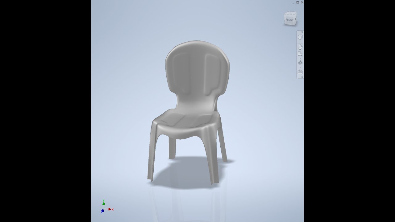 New Monobloc Chair using Freeform from Inventor 2025 version.